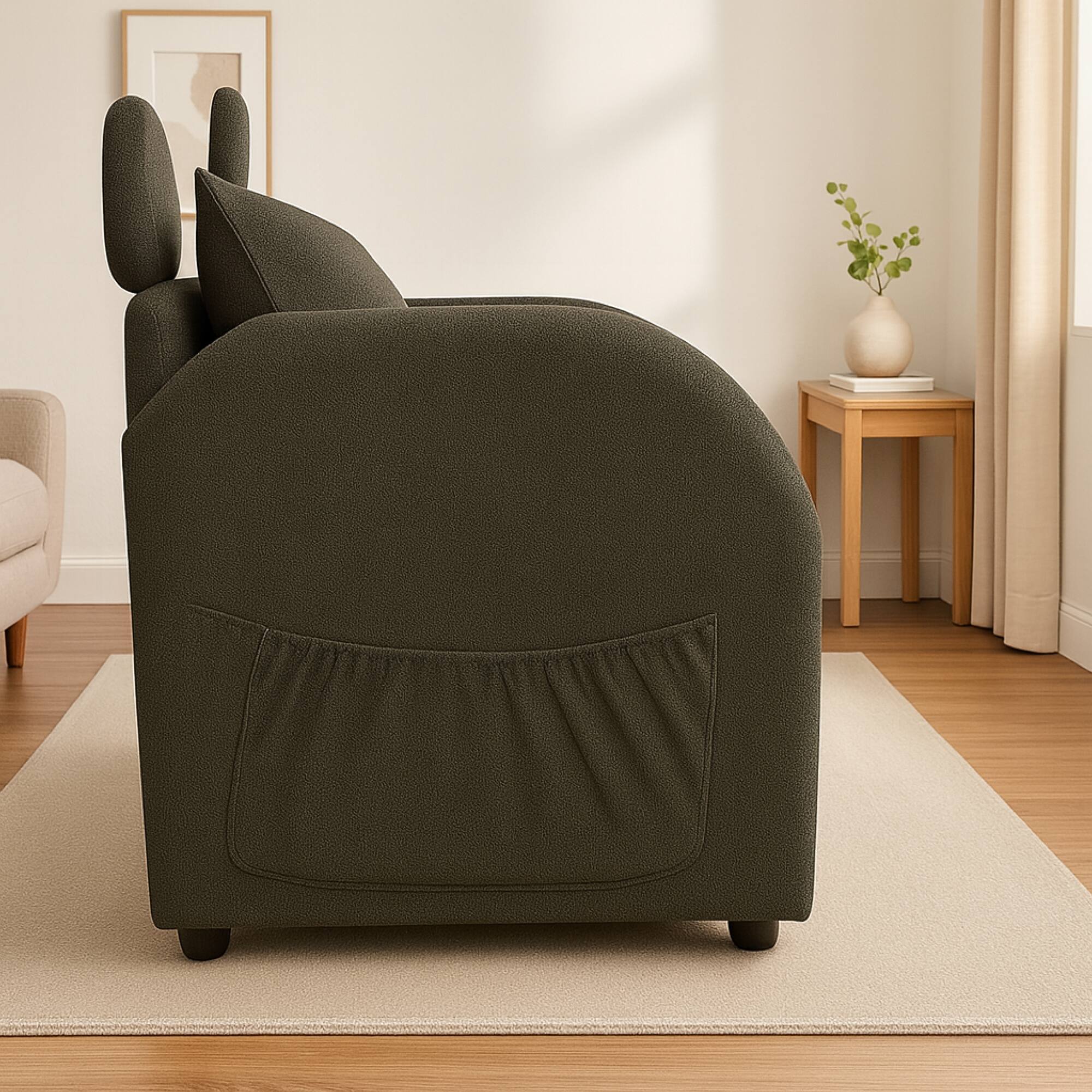 Alt View 1. GOODSILO - Pet-Friendly Bunny-Ear Armchair with Hidden Pet Compartment and Scratch-Resistant Upholstery for Cats and Small Dogs - Dark Gray.