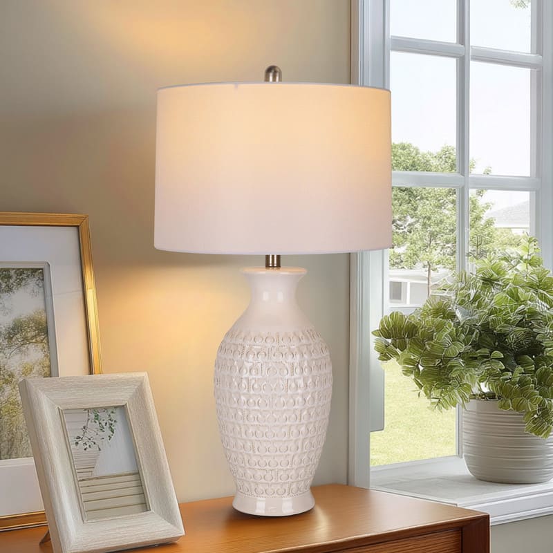 partphoner - Modern Ceramic Table Lamp - White