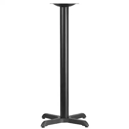 Front. Flash Furniture - Beverly 22'' x 22'' Restaurant Table X-Base with 3'' Dia. Bar Height Column - Black.