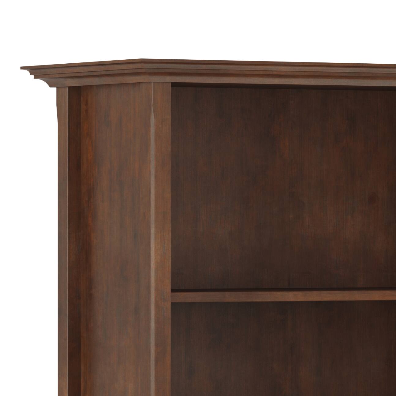 Alt View 11. Simpli Home - Amherst 5 Shelf Bookcase - Russet Brown.