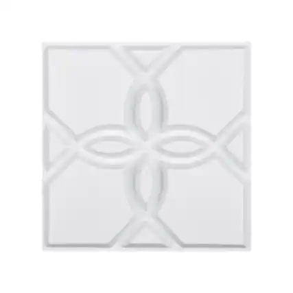 Front. VEVOR - 3D Wall Panels, 33-Pack 11.81 x 11.81 in PVC Modern Art Minimalist Floral Tiles - White.