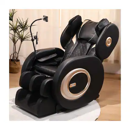 Front. Boyel Living - Full Body Zero Gravity Massage Chair with 6-Roller Massage Heat Air Compression Foot Rollers Bluetooth - Black.