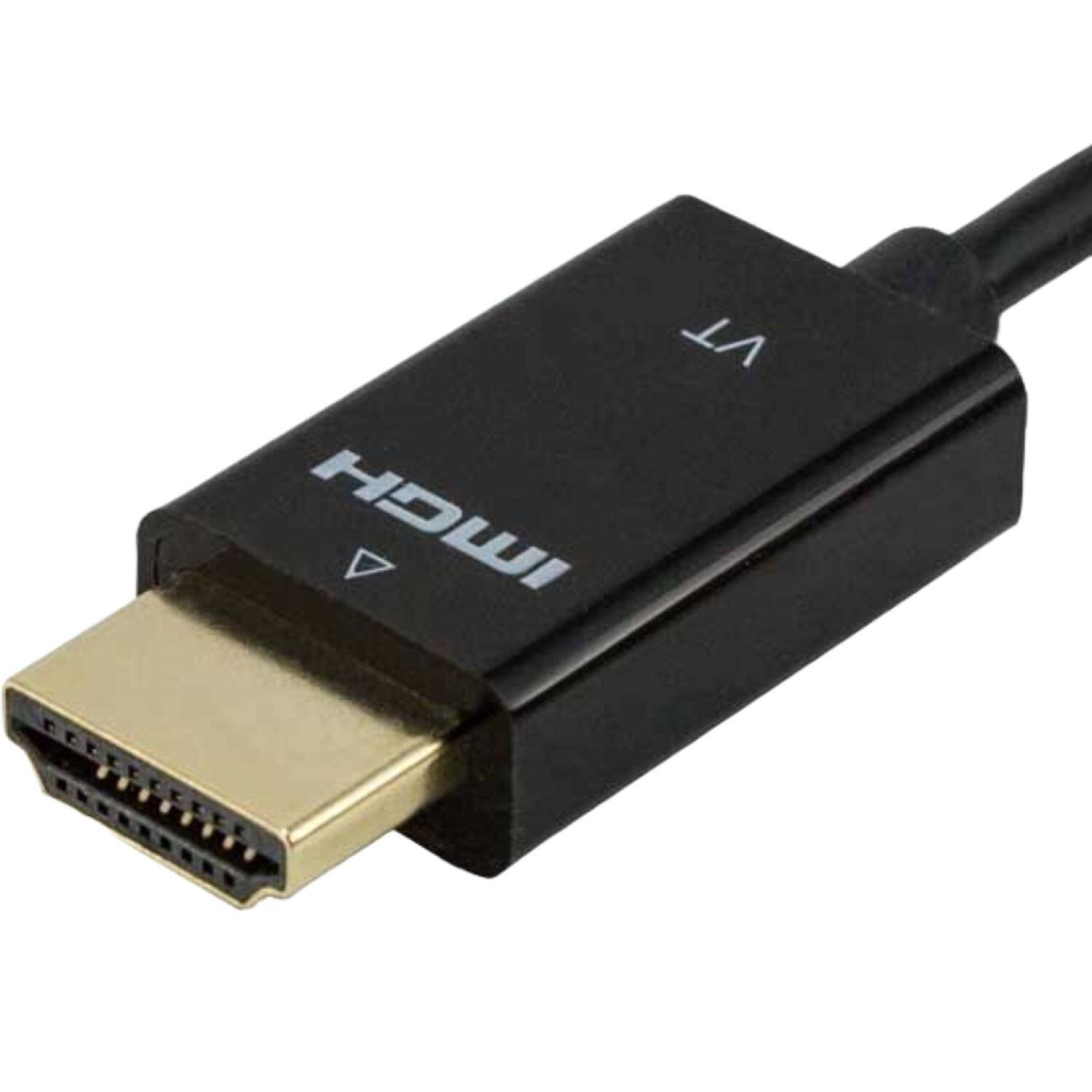 Left. Sanoxy - 15ft Ultra Slim HDMI Cable with RedMere Technology - Black.