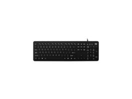Adesso - Antimicrobial Waterproof Desktop Keyboard Keyboard - Black