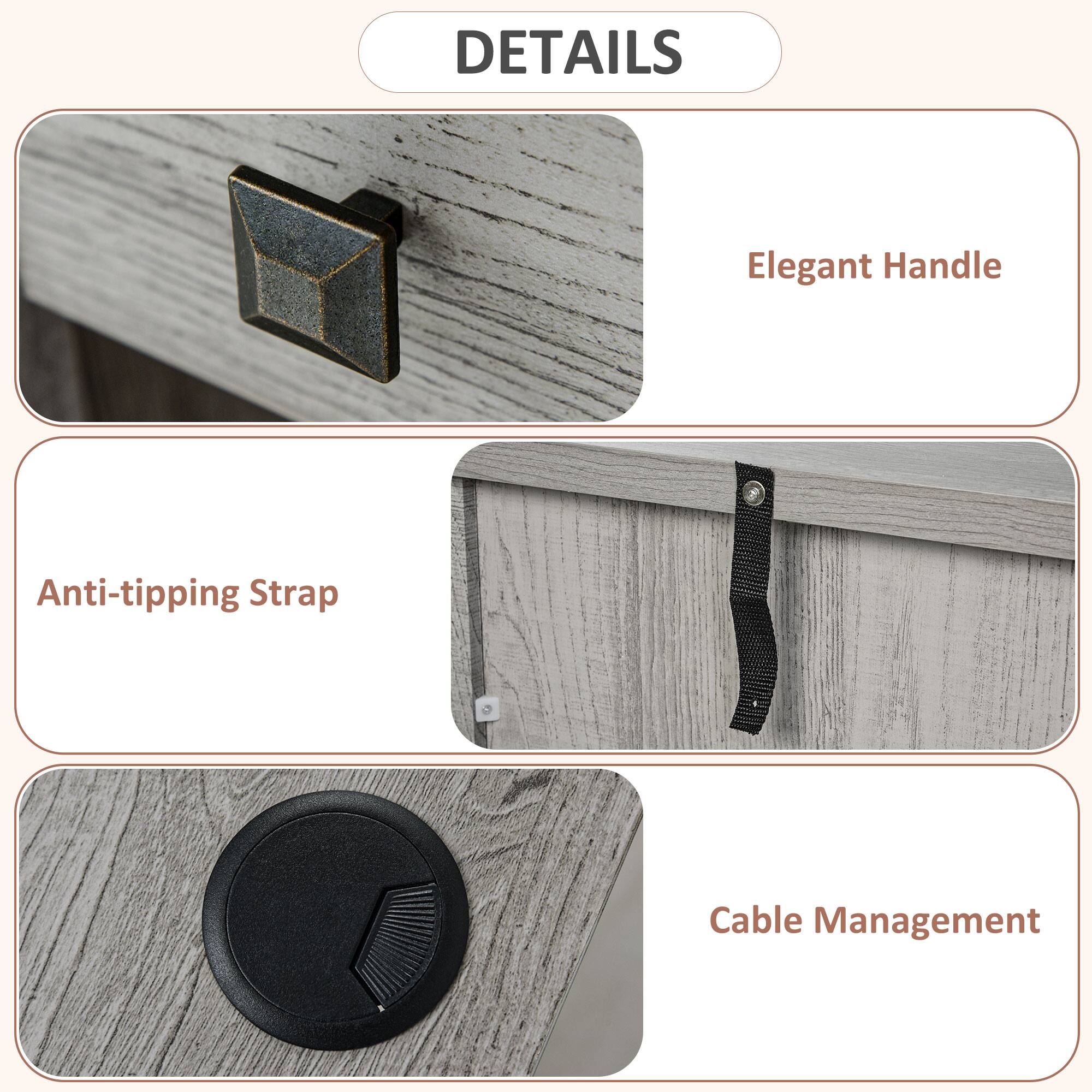 DETAILS
Elegant Handle
Anti-tipping Strap
Cable Management