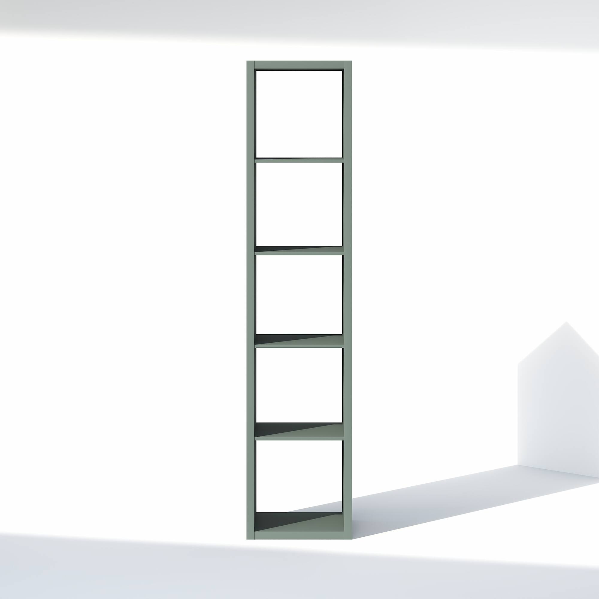 Alt View 5. Furinno - CUBIC Closet Organizers, 5-Cube Modular Organizer, Open Shelf, Extra Thick Frame, for Wardrobe, Bedroom, Living Room - Sage Green.
