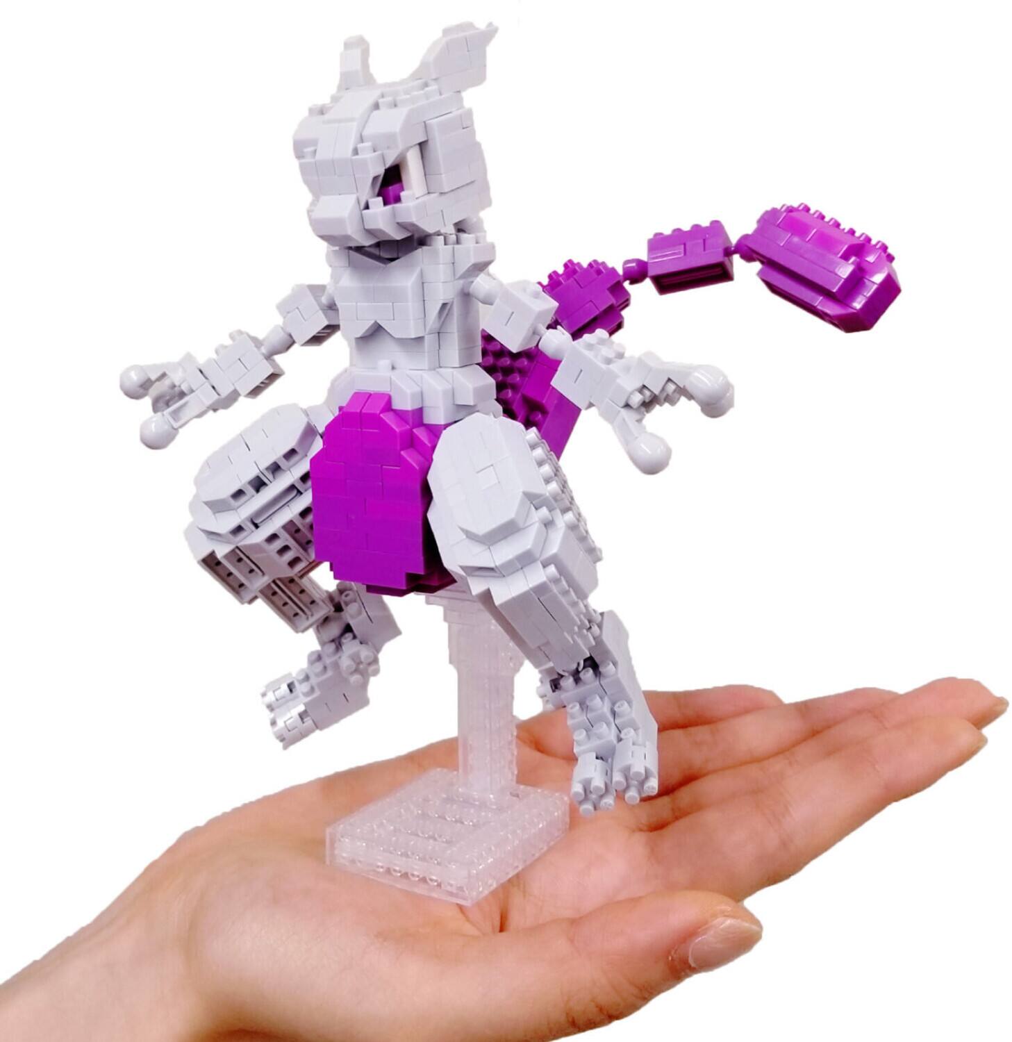 Alt View 4. Bandai - Nanoblock - Pokemon Series - Mewtwo Deluxe Edition Building Kit   - COLLECTIBLES - Multicolor.