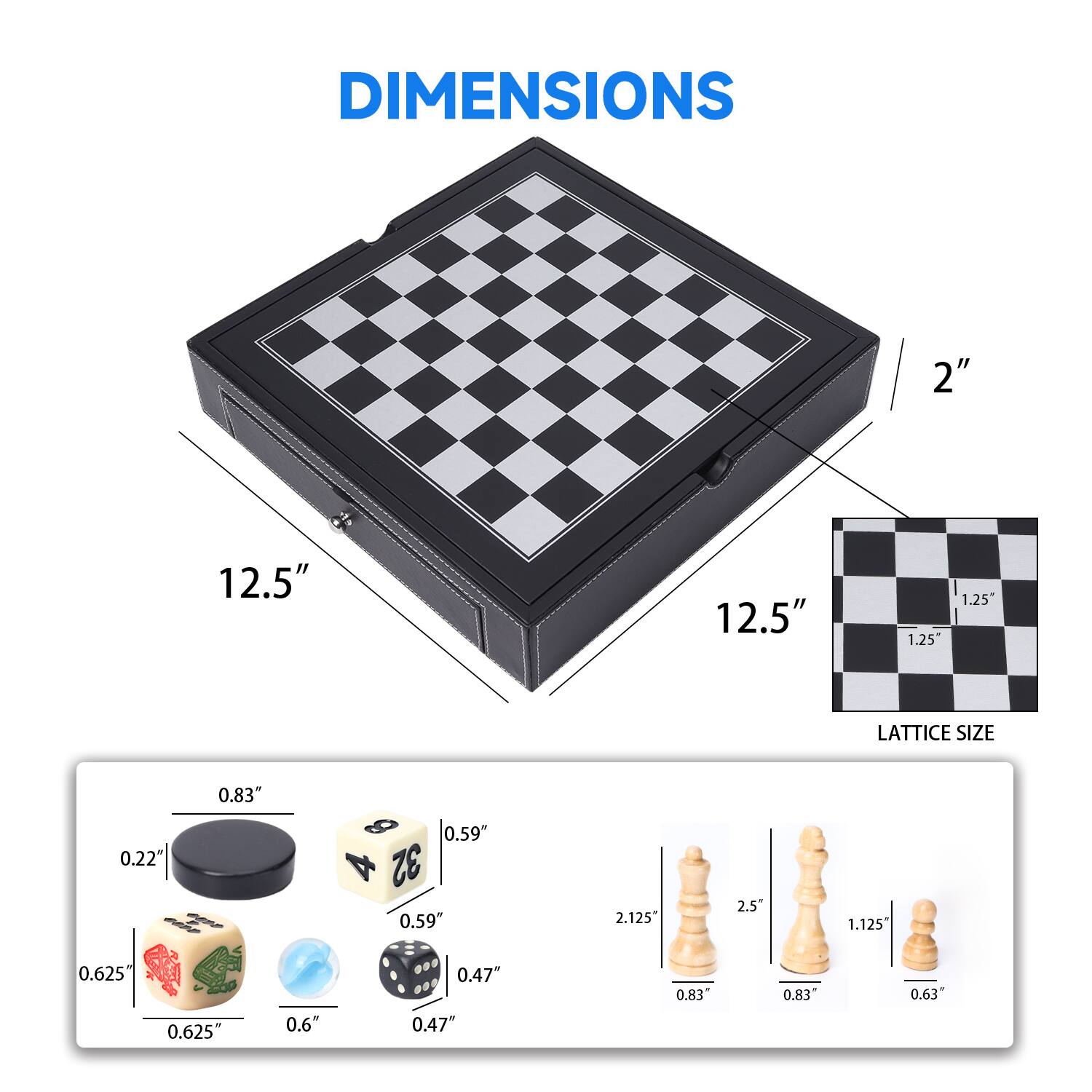 DIMENSIONS: 2", 12.5", 12.5", 1.25", 1.25"
LATTICE SIZE: 0.83", 0.22", 0.59", 32, 0.59", 2.125", 2.5", 1.125", 0.625", 0.625", 0.6", 0.47", 0.47", 0.83", 0.83", 0.63"
