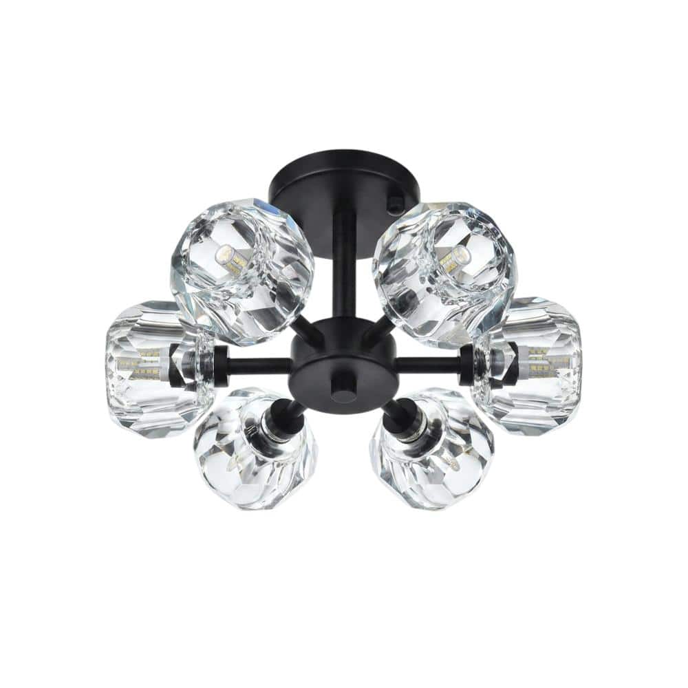 Elegant Lighting - Eren 14 inch Flush Mount - Black