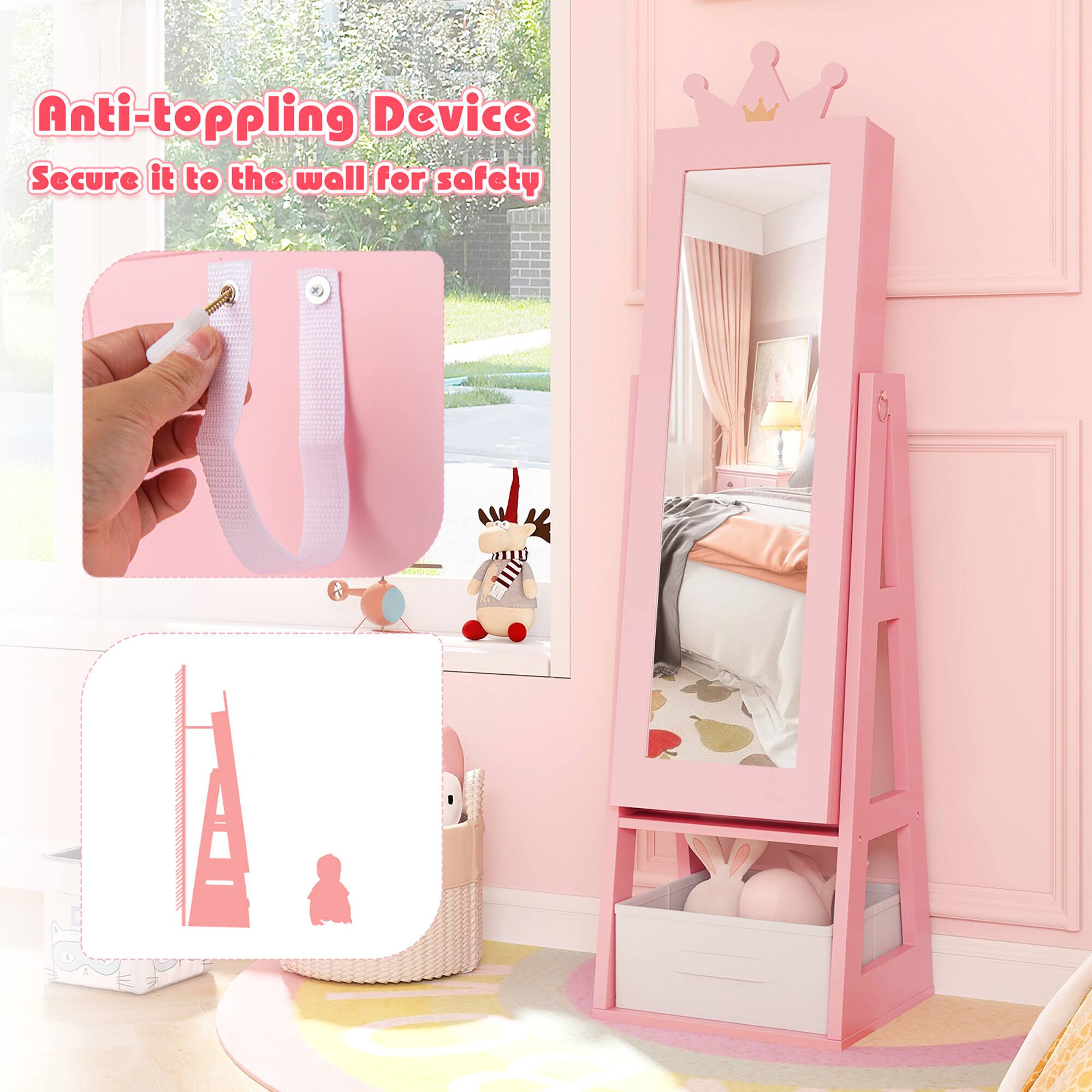 Anti-toppling Device  
Secure it to the wall for safety