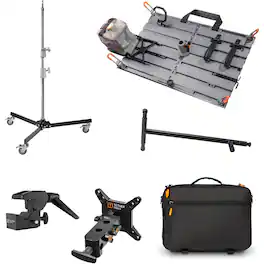 Tether Tools - AeroTrac Workstation Ultimate Tethering Kit - Silver, Orange/black, Black