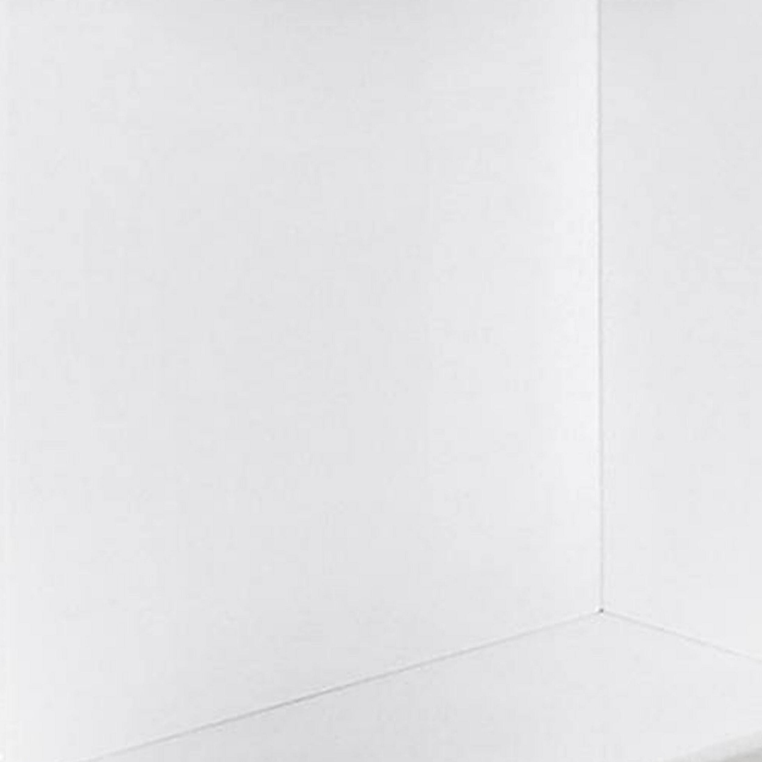 Alt View 2. Manhattan Lane - Liam 22 Inch Square Side End Table, White Wood, Pedestal Base, Glass Top - White, Black.