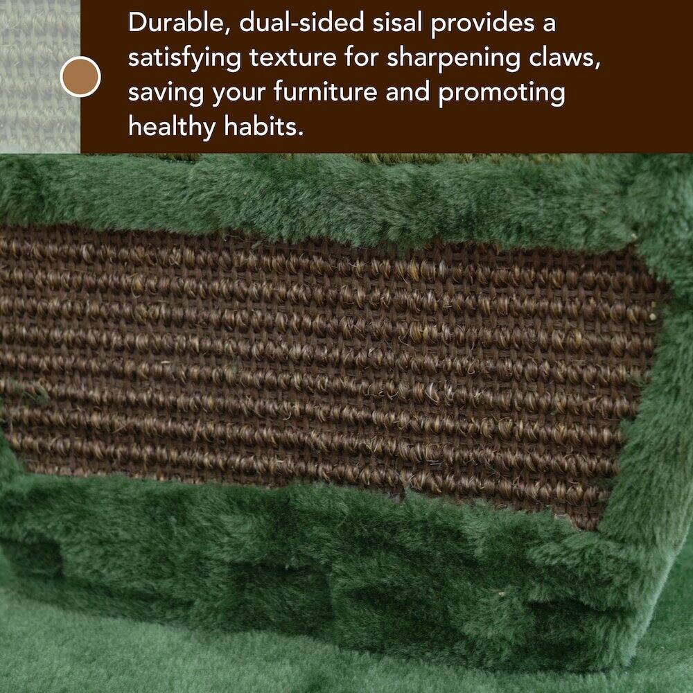 Durable, dual-sided sisal provides a satisfying texture for sharpening claws, saving your furniture and promoting healthy habits.