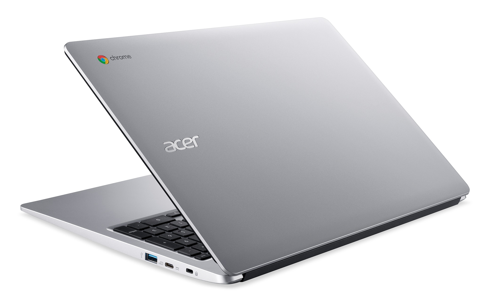 Alt View 7. Acer - Chromebook 315 – 15.6" HD Display Laptop - Intel Celeron N4020 with 4GB LPDDR4 – 64GB eMMC - Silver.
