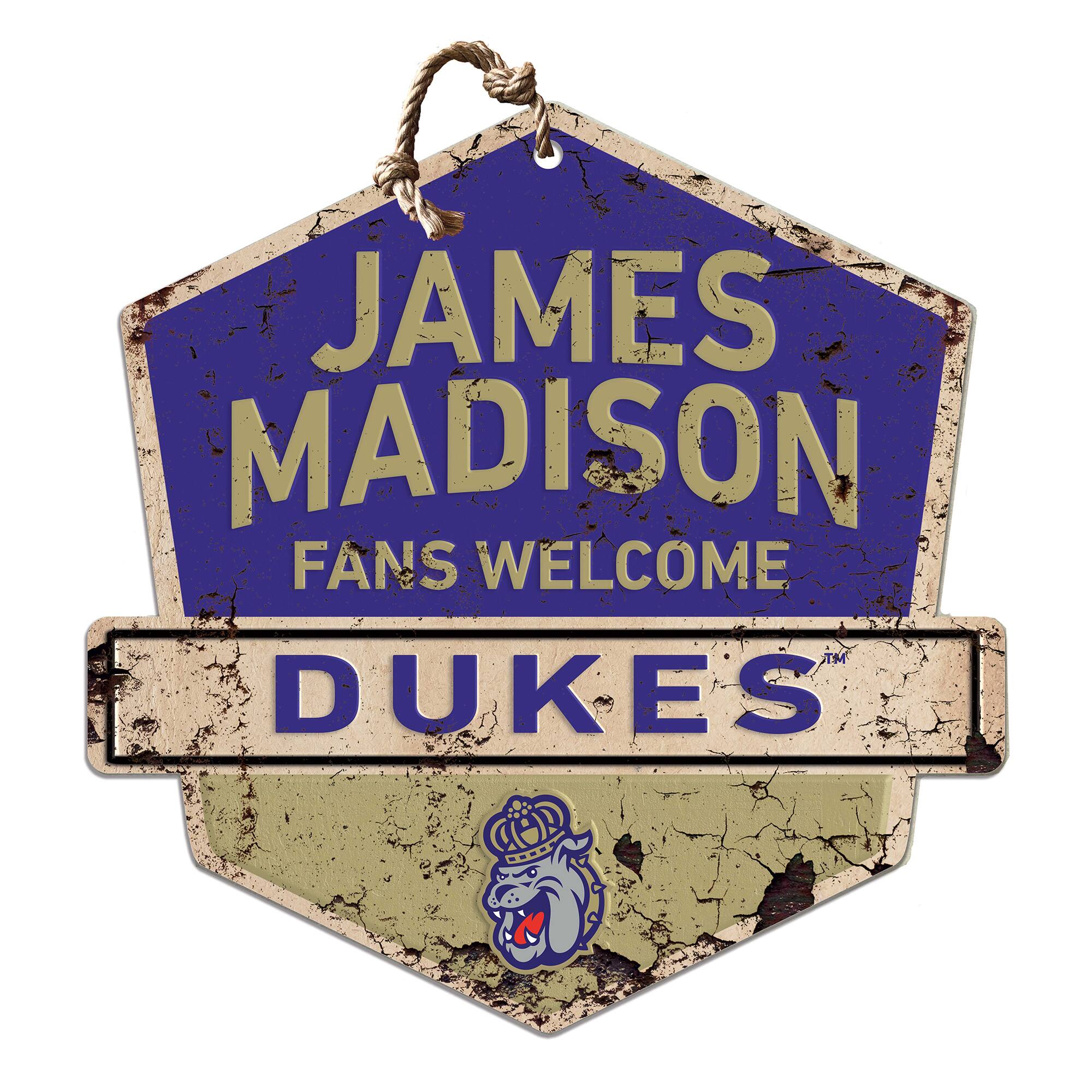 James Madison Dukes Fans Welcome Sign