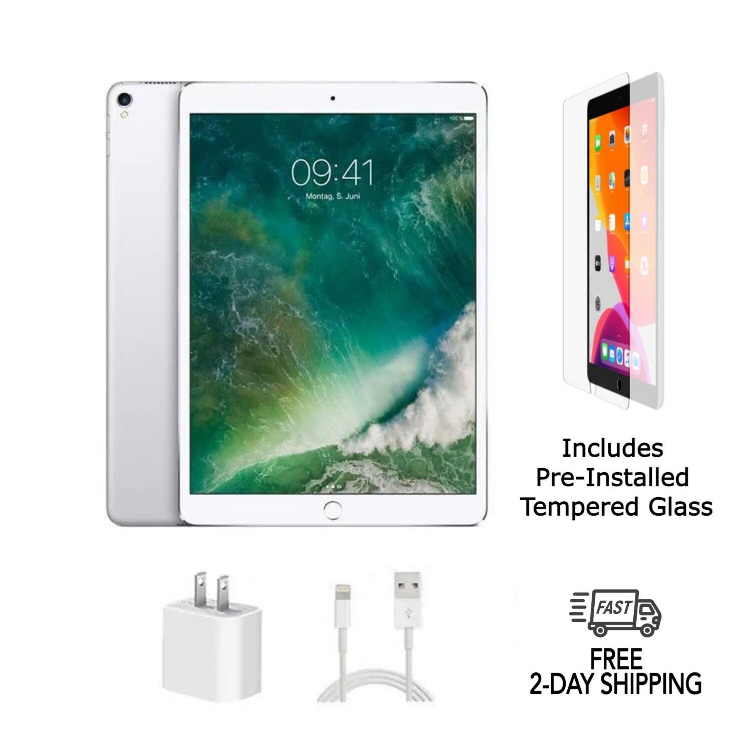 09:41 Montag 5 Juni  
Includes Pre-Installed Tempered Glass  
FAST FREE 2-DAY SHIPPING