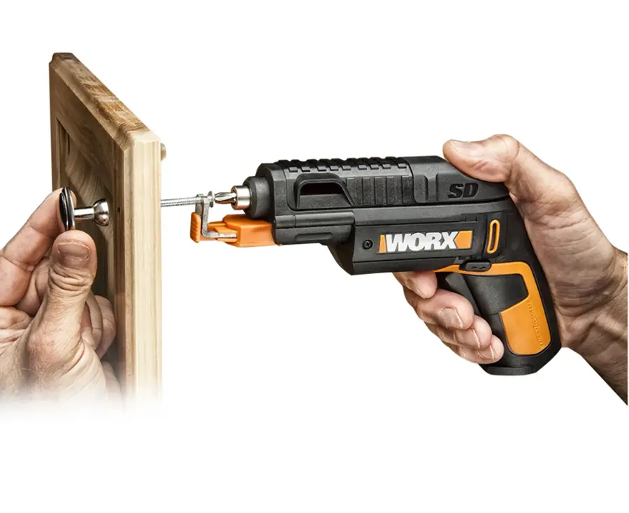 Alt View 21. WORX - 4V Electric Rechargeable Cordless Power Screwdriver Set with 6 Bits, Screw Holder, Charger, and 18 Month Battery Life - Black.