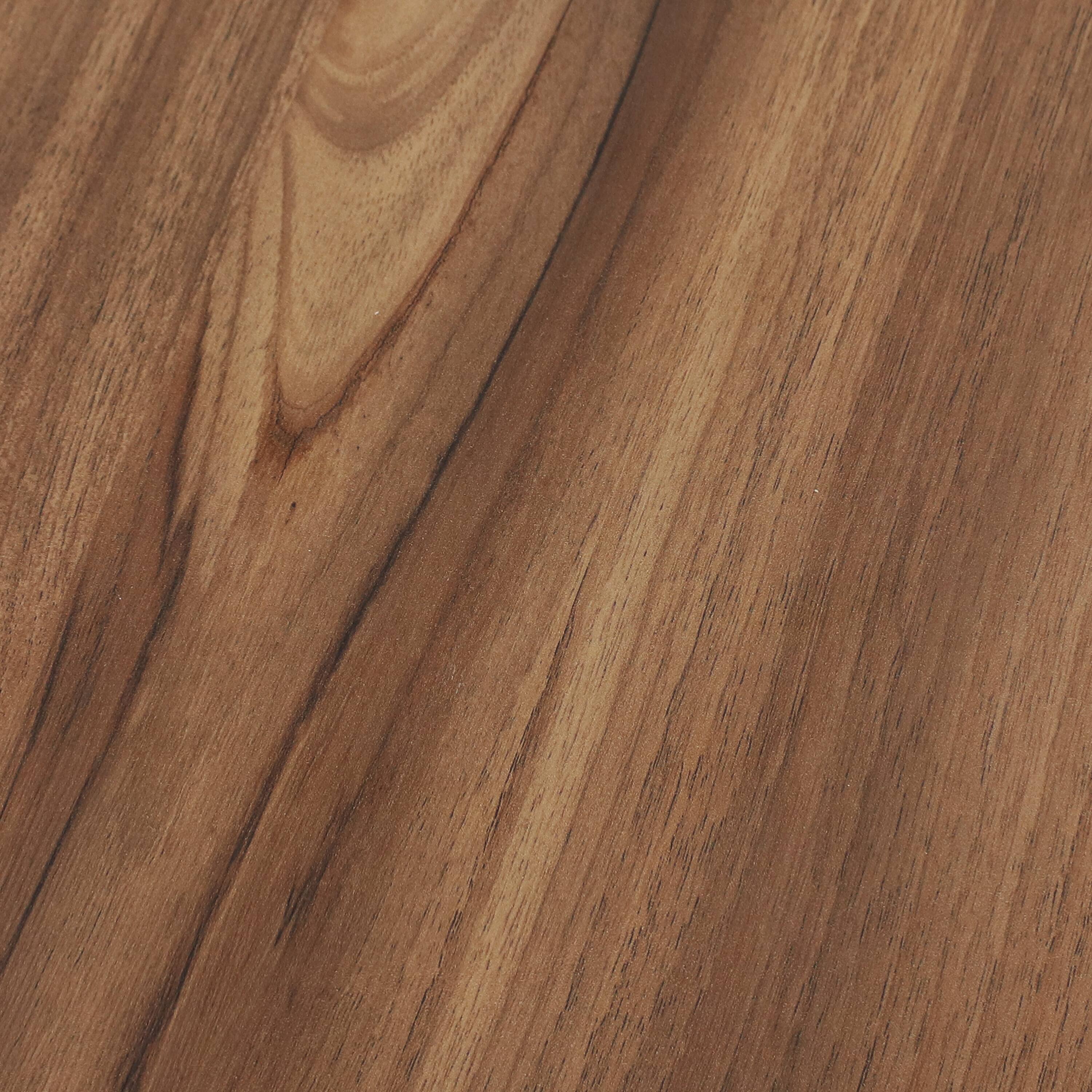 Alt View 4. Sunnydaze - Indoor Steel Bar Table with Faux Woodgrain Tabletop - Brown.