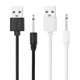 Unique Bargains - USB to DC Charging Cable, 2.6ft, 5V 1A, 2pcs - Ideal for Routers, Speakers, Cameras, and Other 5V Devices - Black/White