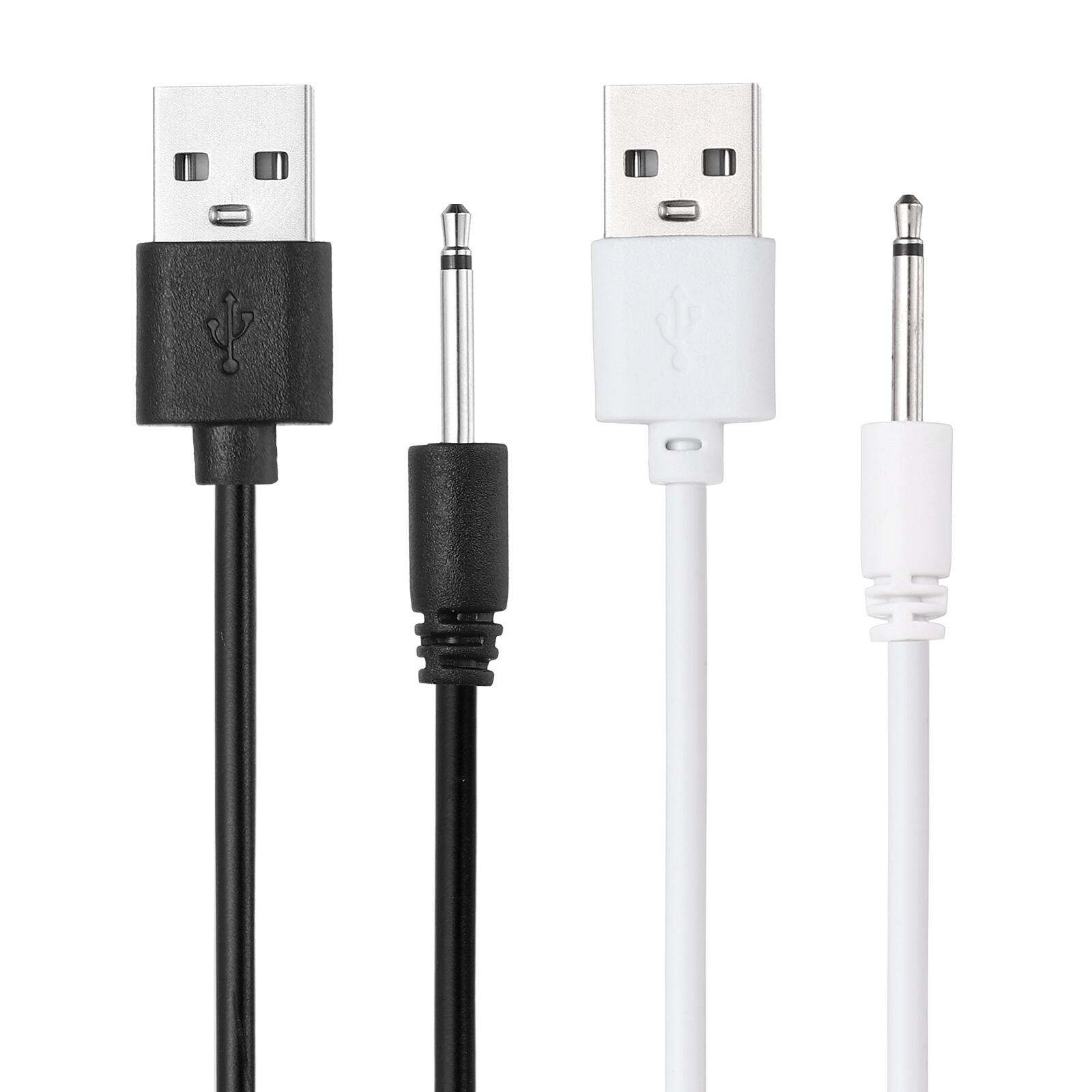 Front. Unique Bargains - USB to DC Charging Cable, 2.6ft, 5V 1A, 2pcs - Ideal for Routers, Speakers, Cameras, and Other 5V Devices - Black/White.