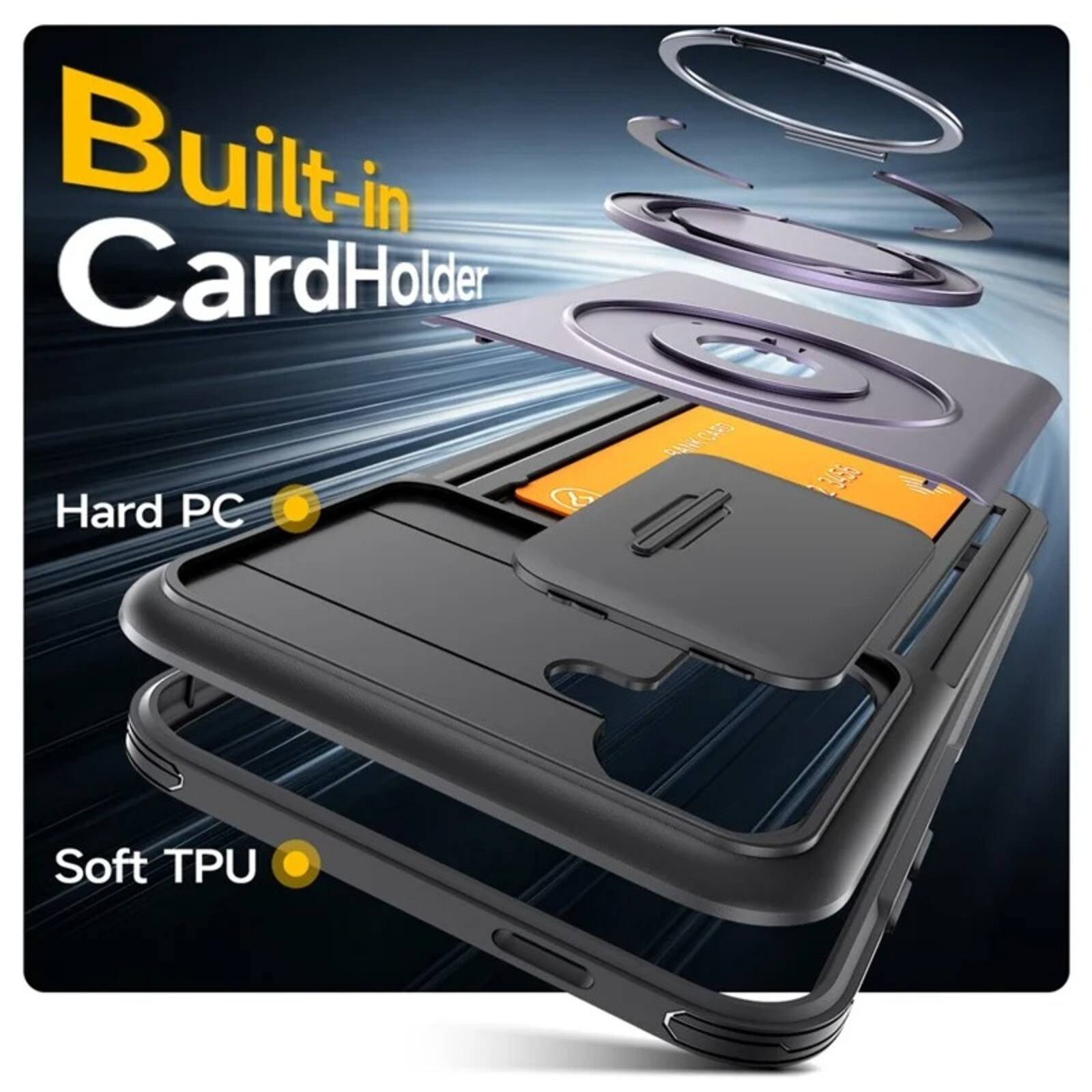 Built-in CardHolder  
Hard PC  
Soft TPU
