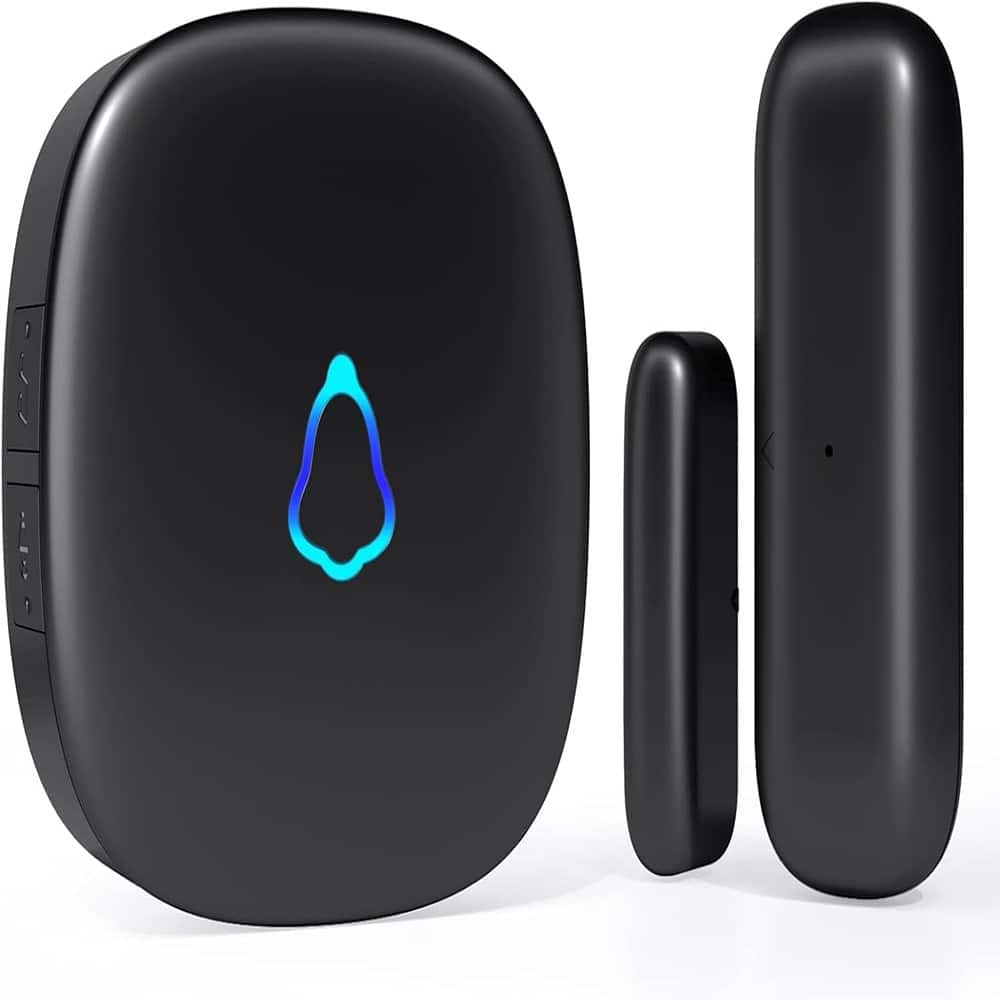 Schertz - Wireless Door Sensor Alarm – 500 Ft Range, 58 Chimes, 5 Volume Levels - Black