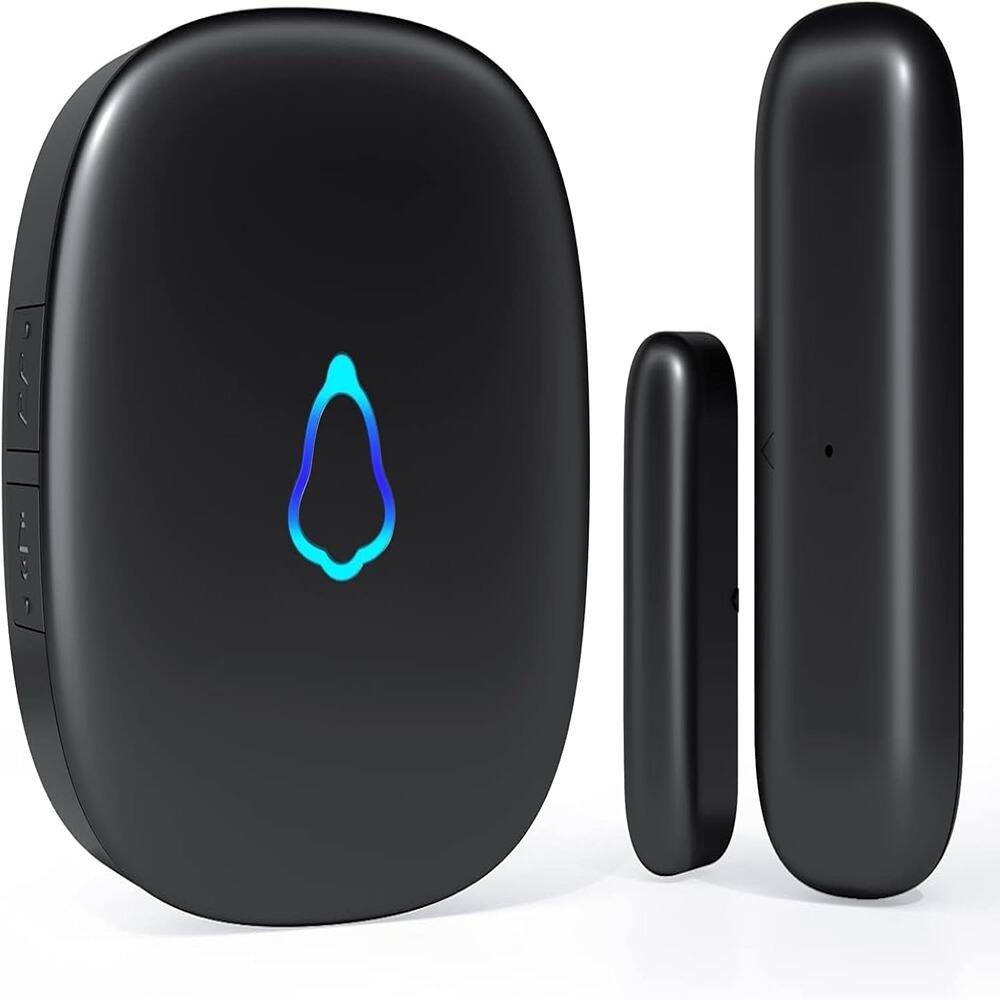 Front. Schertz - Wireless Door Sensor Alarm – 500 Ft Range, 58 Chimes, 5 Volume Levels - Black.