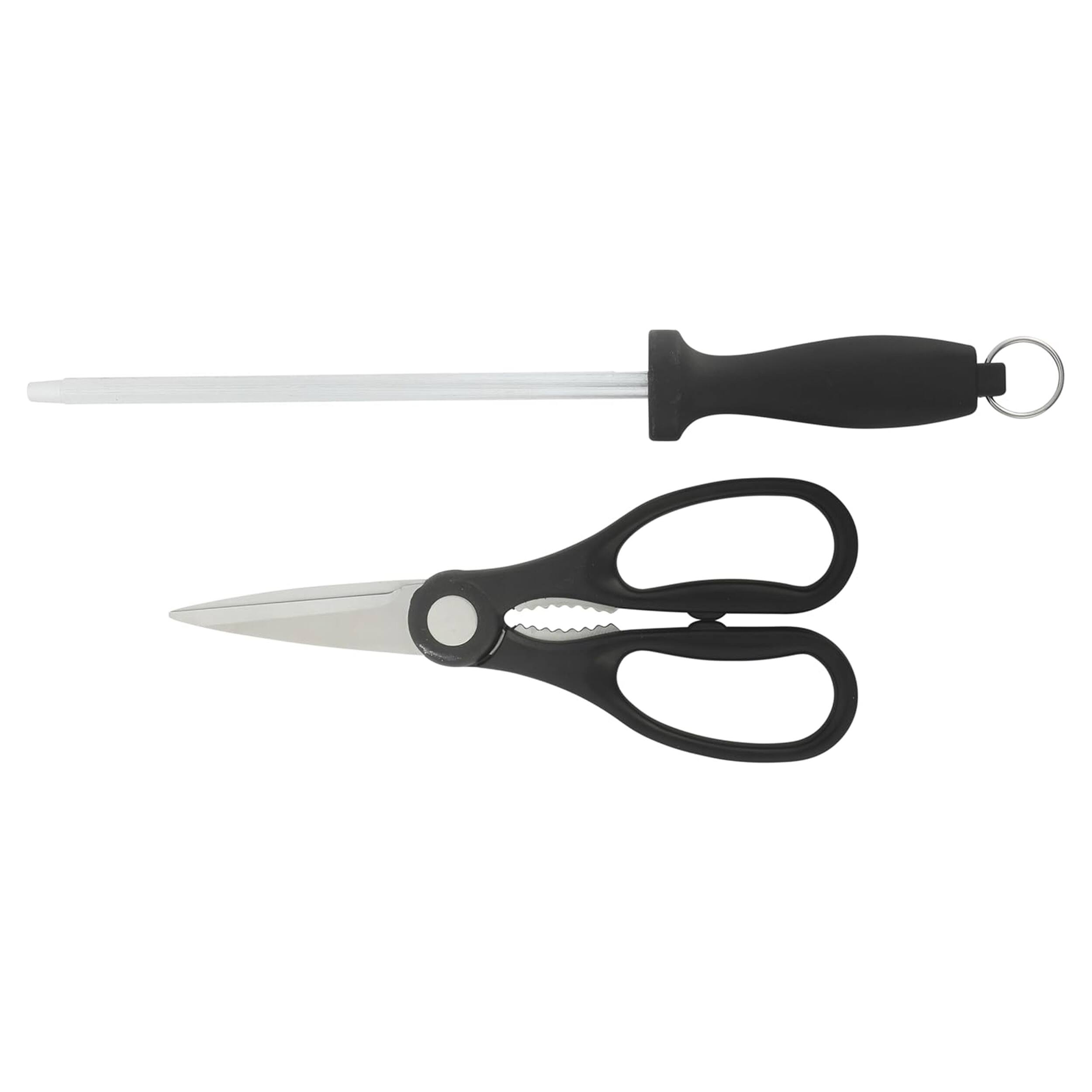 Alt View 4. Oster - Oster Eddington 16 Piece Stainless Steel Kitchen Knife Block Set in Silver.