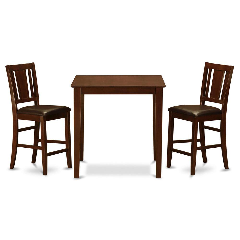 East West Furniture 3 Pc Counter height Table pub Table and 2 Dinette ...