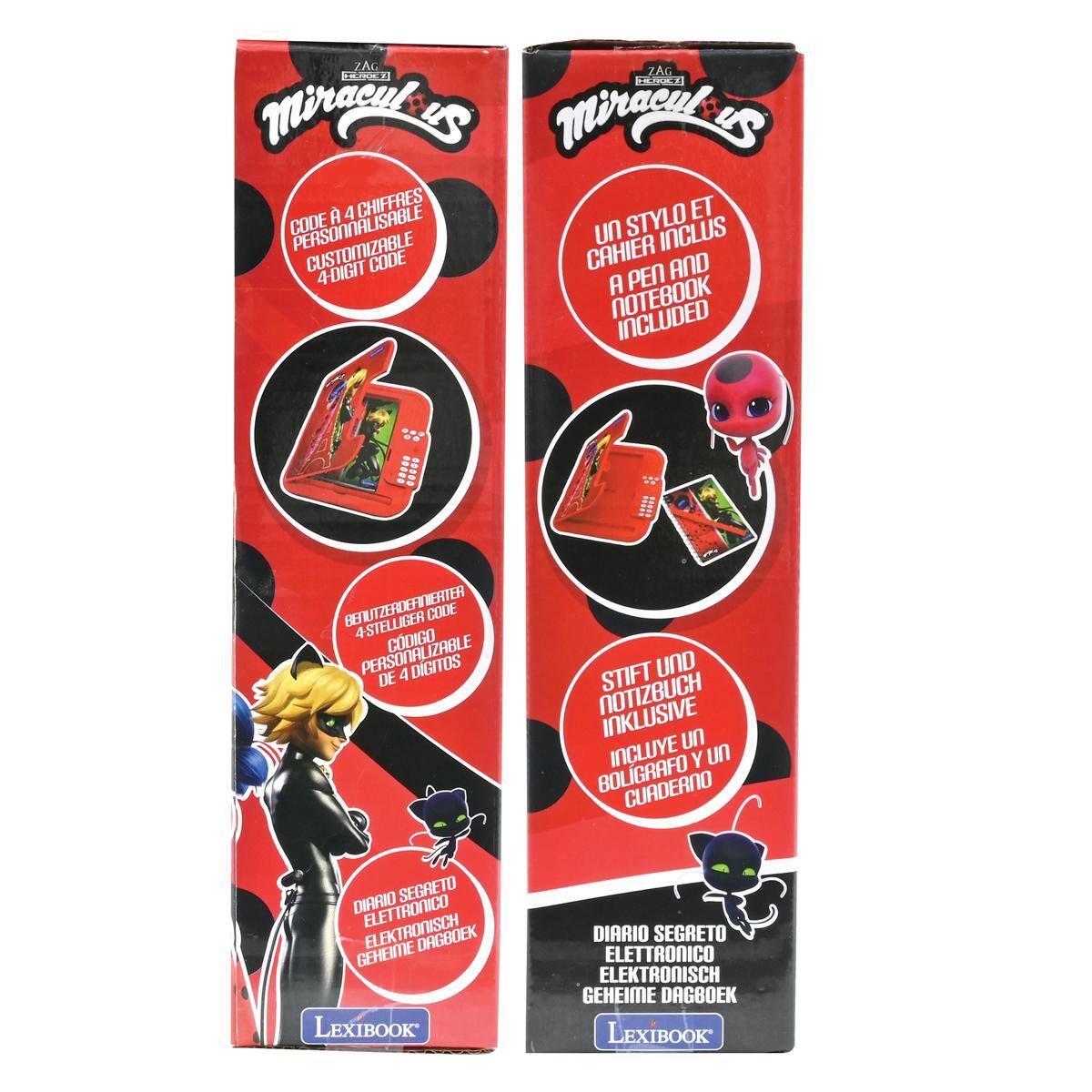 ZAG ZAG s HESUC Miraculus Miraculaus A 4 CHIFFRES ET CODE PERSONNALISABLE  STYLO INCLUS CUSTOMIZABLE 4-DIGIT CODE CAHIER AND A PEN NOTEBOOK INCLUDED  I BENUTZERDERNIERTER 4STELLIGER CODE 4 CODIGO PERSONALIZABLE 4 DIGITOS DE STIFT UND NOTIZBUCH INKLUSIVE un INCLUYE Y un BOLIGRAFO CUADERNO DIARIO SEGRETO ELETTRONICO ELEKTRONISCH EL DAGBOEK GEHEITIE LEXIBOOK DIARIO SEGRETO ELETTRONICO ELEKTRONISCH GEHEIME DAGBOEK LEXIBOOK