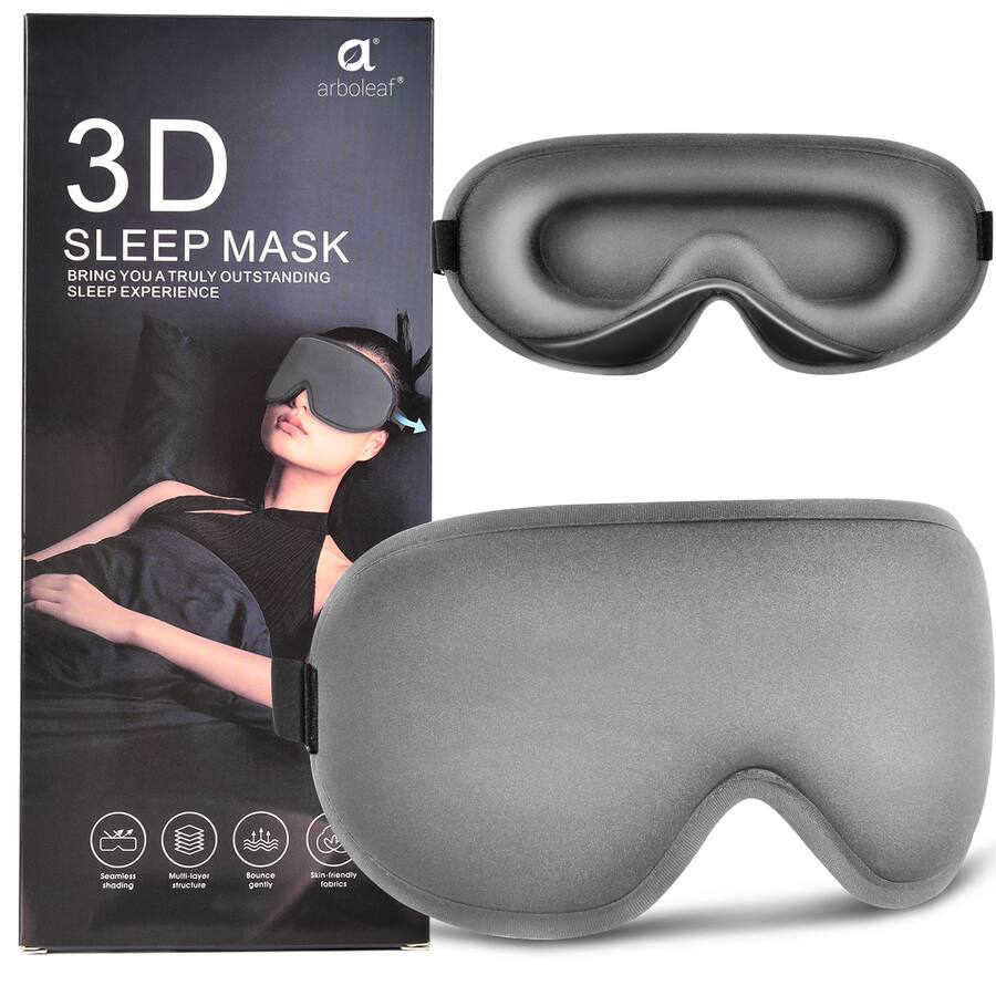 Flight Eye Mask Arboleaf Sleep Mask, 3D Eye Mask, Light Blocking Design, suitable for ...