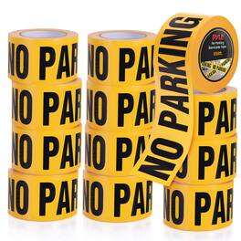 Pyle - No Parking Caution Tape 200 Meter Roll of Non-Adhesive Safety Barricade Warning Tape - Yellow