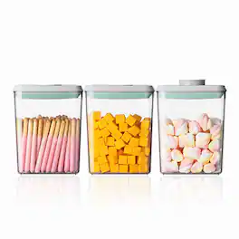 Ankou - 3Pcs 1.2 QT Pop Airtight Food Storage Containers with Lids-Stackable One Button Opening Food Containers