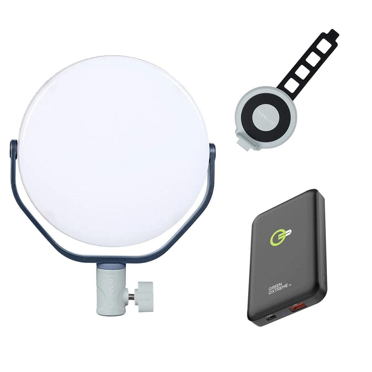 NANLITE - miro 30C 30W RGBW LED Round Panel Light, Midnight Blue, Bundle with 10000mAh 38.5Wh Qi Wireless Power Bank and price history on PriceWatchPro