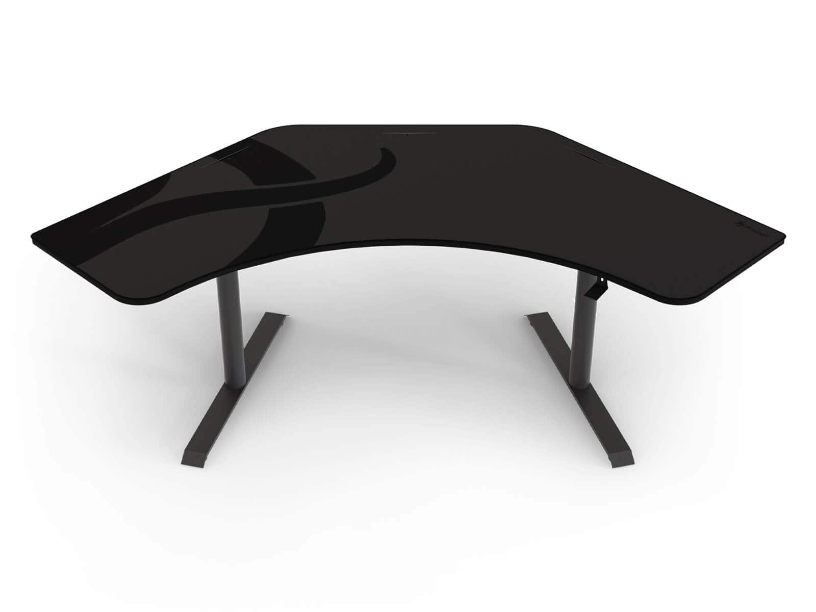 Front. Arozzi - Arena Angelo Gaming Desk - Gun Metal.