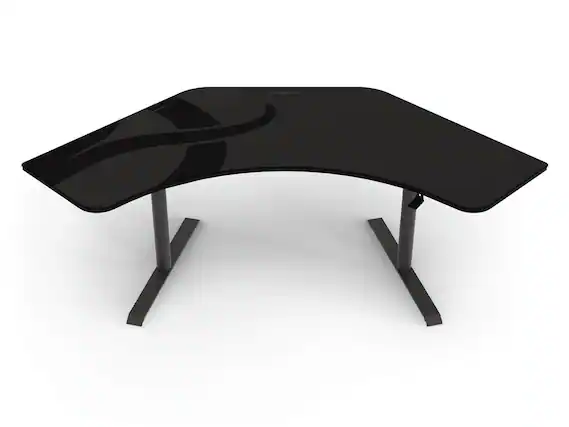 Front. Arozzi - Arena Angelo Gaming Desk - Gun Metal.