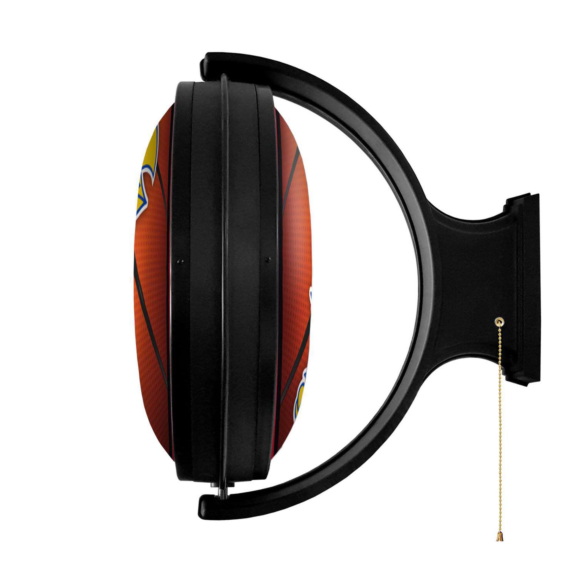 Alt View 3. The Fan-Brand - Kansas Jayhawks Basketball 21'' x 23'' Rotating Lighted Wall Sign - Multicolor.