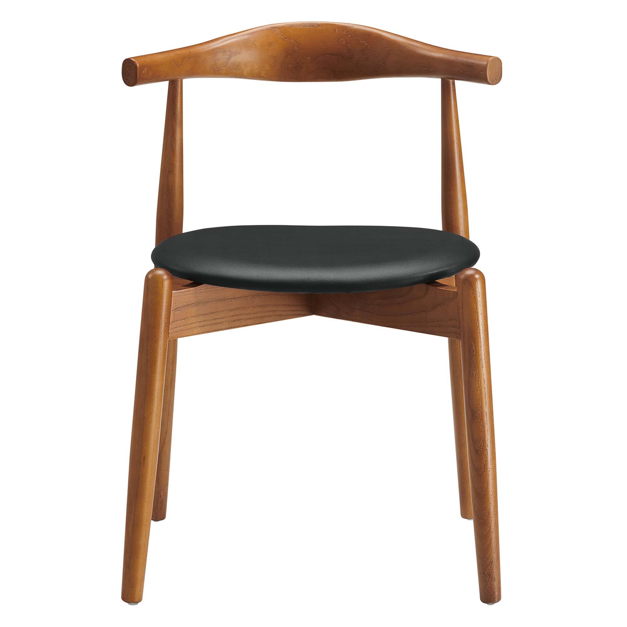 Alt View 3. Modway - Stalwart Dining Side Chairs Set of 2 by Modway - Dark Walnut Black.