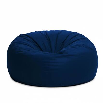 Front. Ultimate Sack - Ultimate Sack 6ft Bean Bag Chair, Oversized Indoor Comfy Lounger, Navy Suede - Navy.