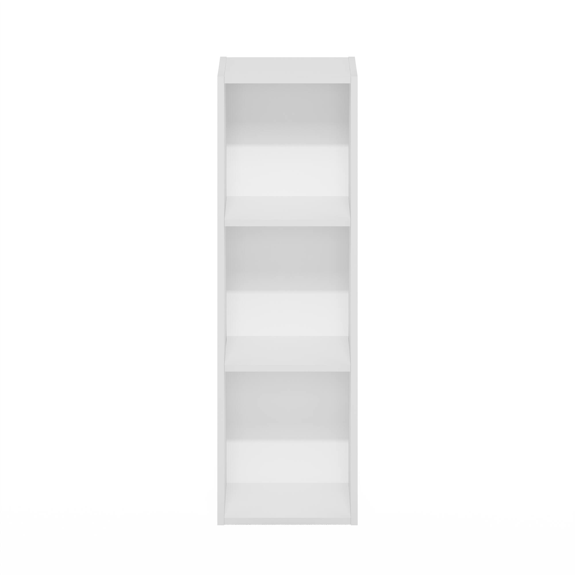 Alt View 7. Furinno - FULDA Book Shelf, 3-Tier Narrow Storage Cabinet, Bookcase with 10-In Width Storage Shelf, 9.3 x 9.8 x 31.5 - White.