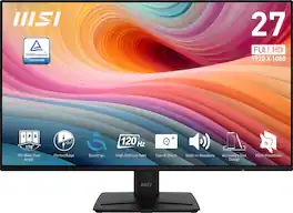MSI - PRO MP271A E2 27" FHD 120Hz 1ms Adaptive Sync Monitor with HDR ready ,Built-in Speakers (DisplayPort, HDMI ) - Matte Black