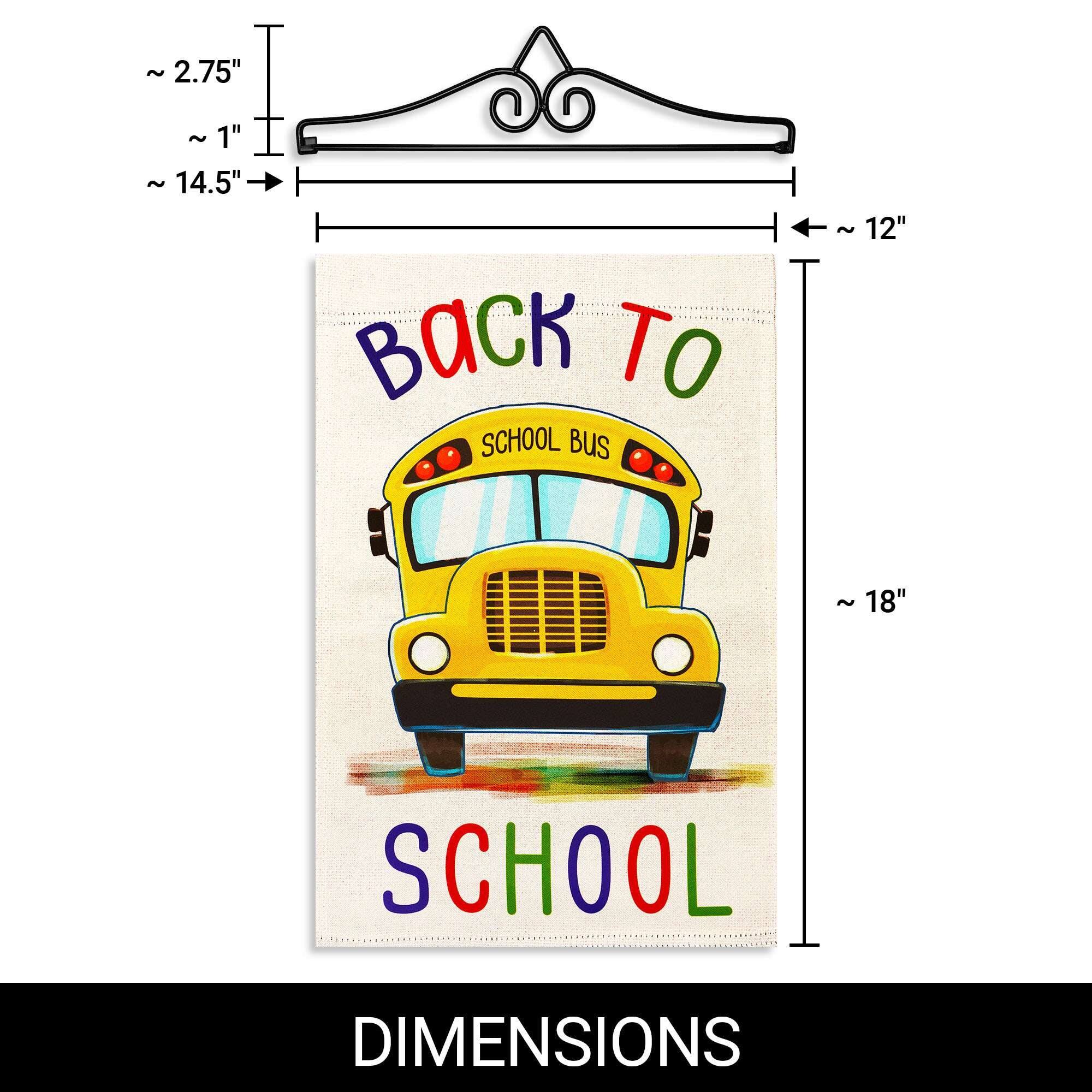 - ~2.75"
- ~1"
- ~14.5"
- ~12"
- ~18"

- BACK TO SCHOOL BUS
- SCHOOL

- DIMENSIONS