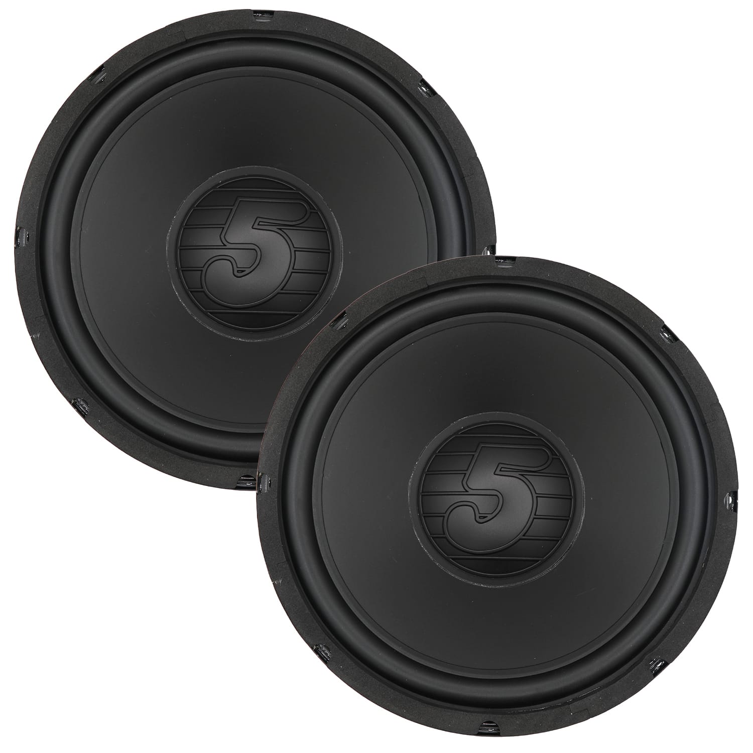5 CORE - 12 Inch Woofer Pair 400W Car Subwoofer 4Ohm Replacement Deep Sub w Poly Cone - Black