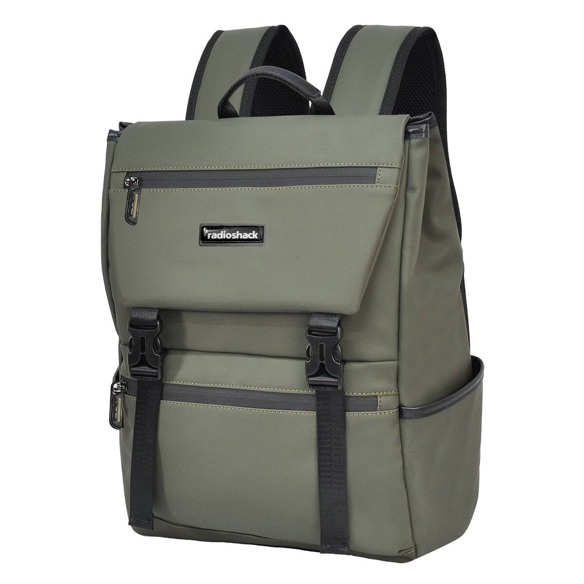 Angle. RadioShack - RadioShack Waterproof 15.6" Laptop backpack 2607112 - Grey.
