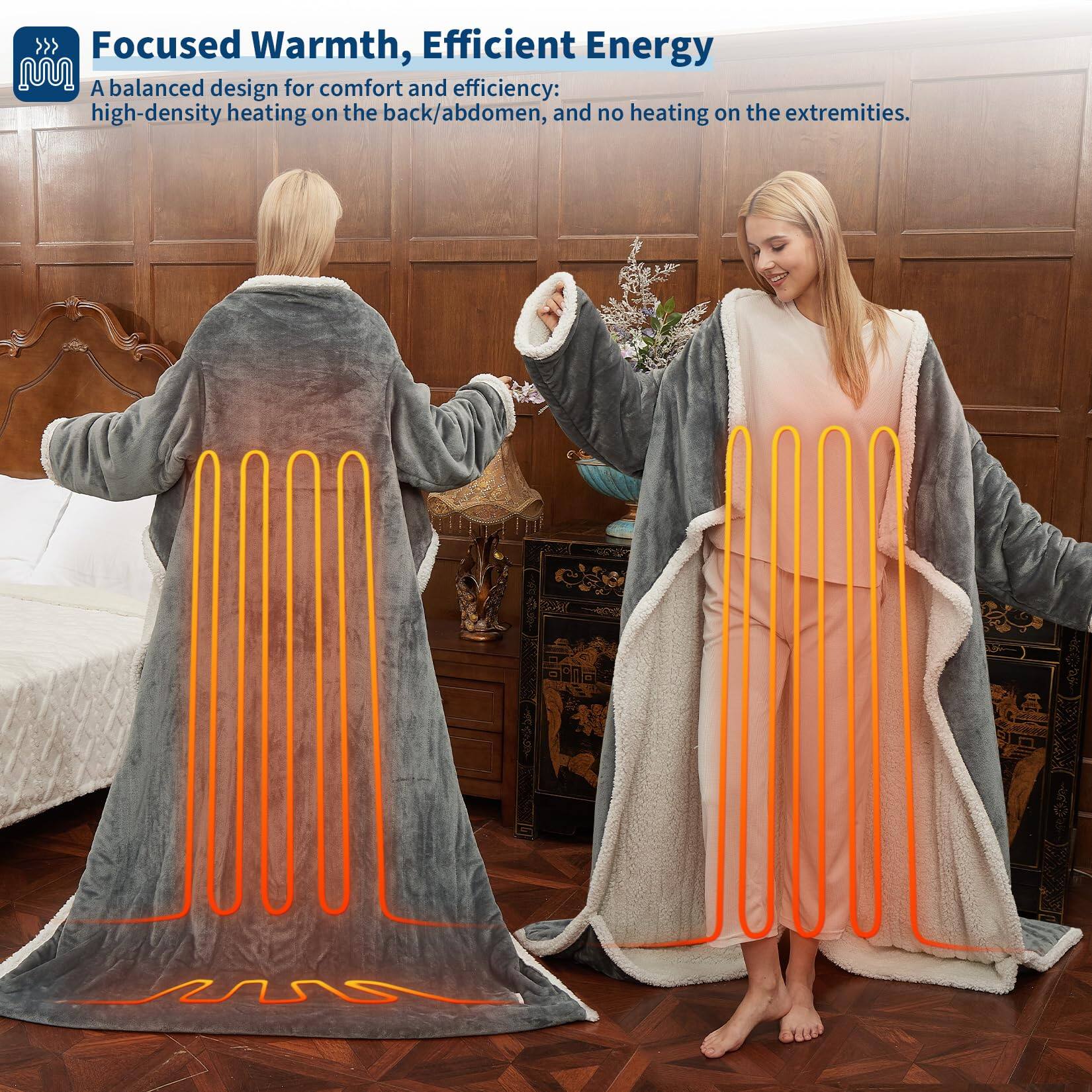 Focused Warmth, Efficient Energy

A balanced design for comfort and efficiency: high-density heating on the back/abdomen, and no heating on the extremities.