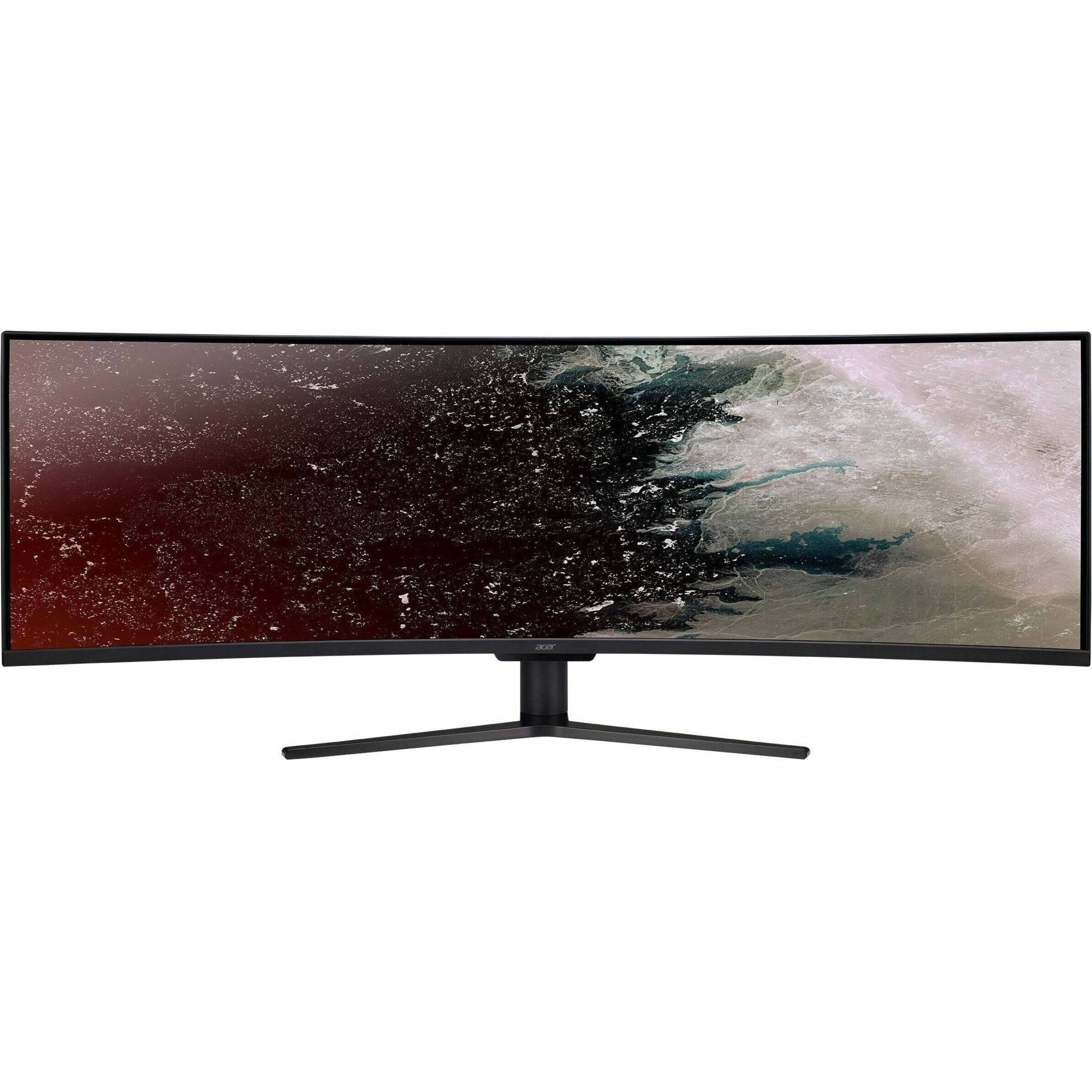 Front. Acer - Nitro 49" VA LCD Curved 120Hz 4-ms Monitor (HDMI) - Black.