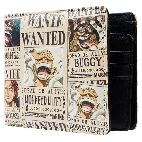 Vulpecula Spade - Wallet for Men and Teens Faux Leather Anime Bifold Wallet with Card Slots Coin Pocket ID Window Water Repellent Gifts - Beige