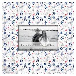Fan Creations - Los Angeles Dodgers 10'' x 10'' Floral Pattern Frame - Multicolor