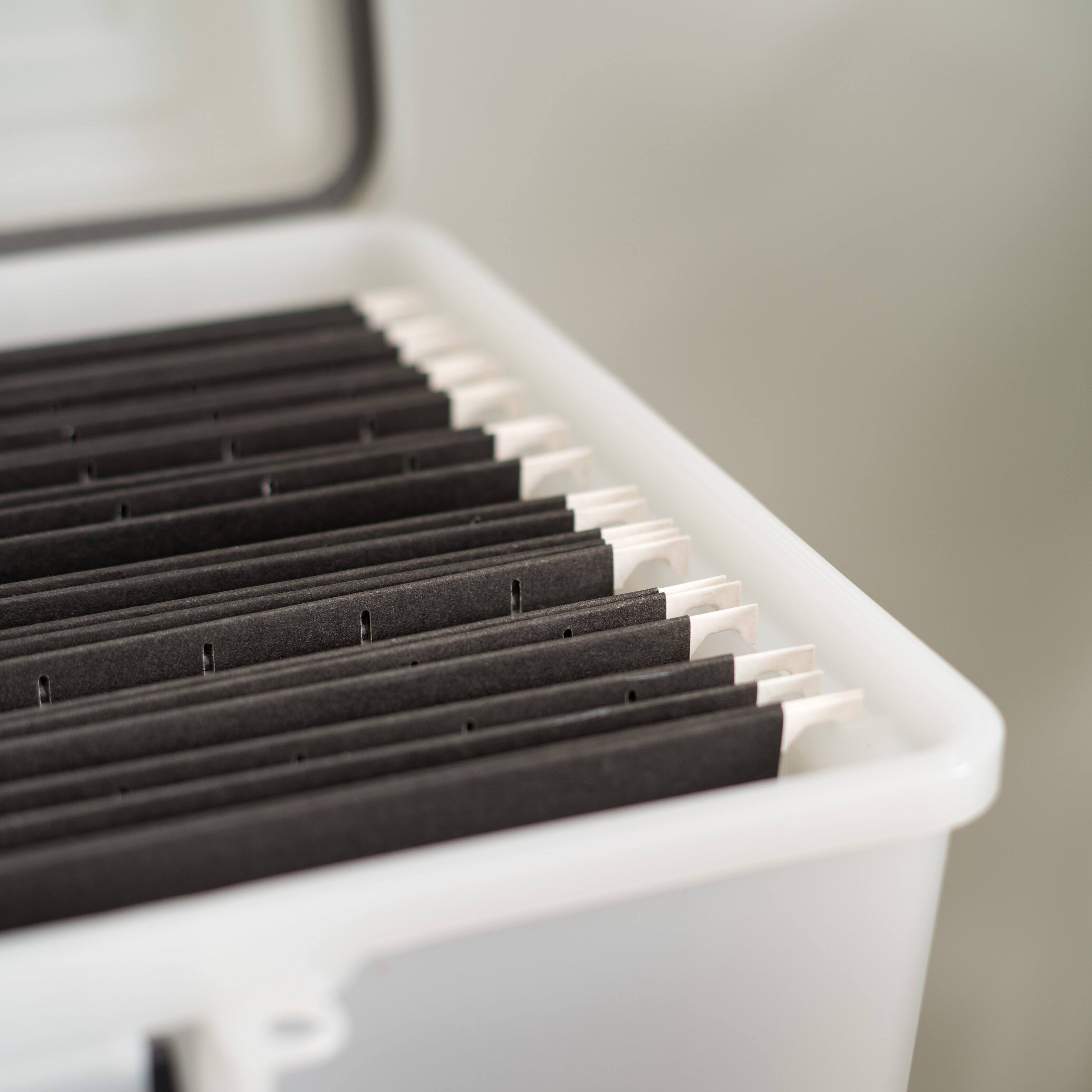 Alt View 7. IRIS USA - IRIS USA Portable Letter Size File Box with Handle for Hanging Folders.