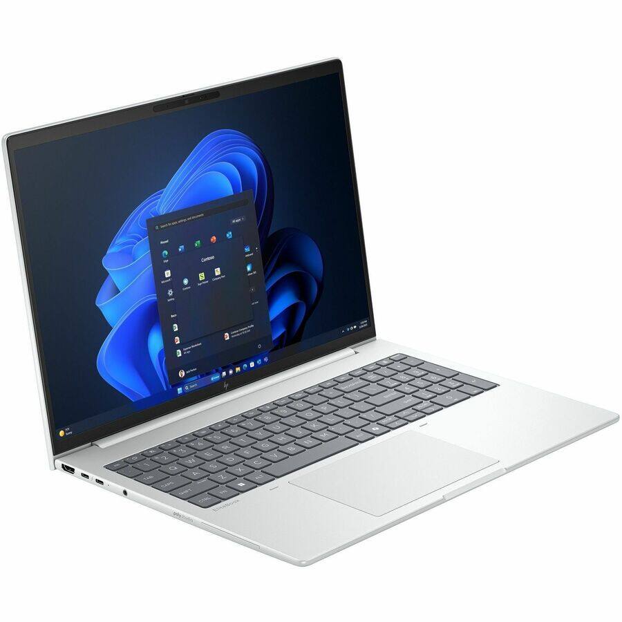 Alt View 5. HP - HP EliteBook 8 G1i 16" Touchscreen Notebook - WUXGA - 60 Hz - Intel Core Ultra 5 225U - 16 GB - 512 GB SSD - English Key - Glacier Silver.